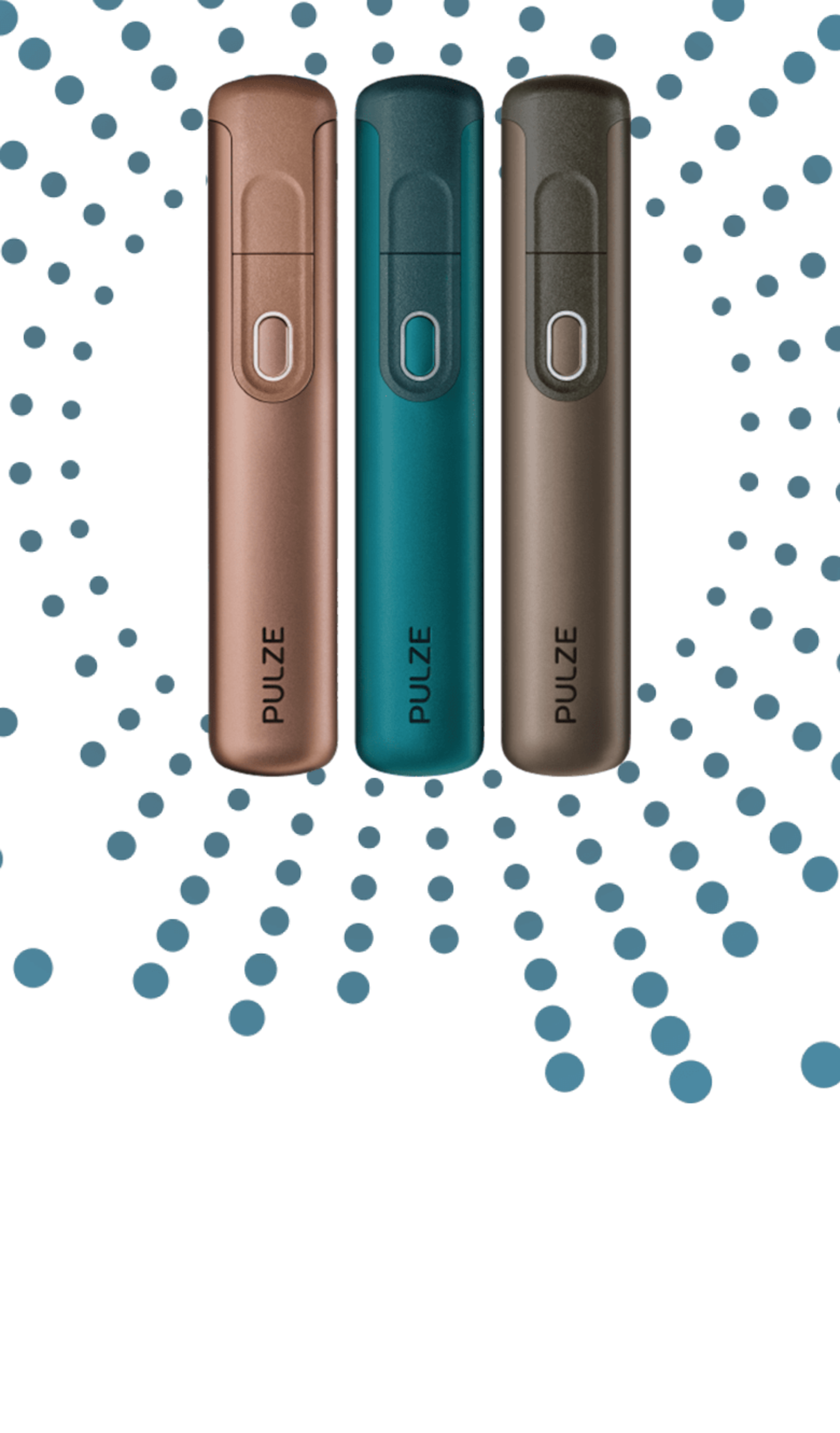 Pulze devices in 3 different colours